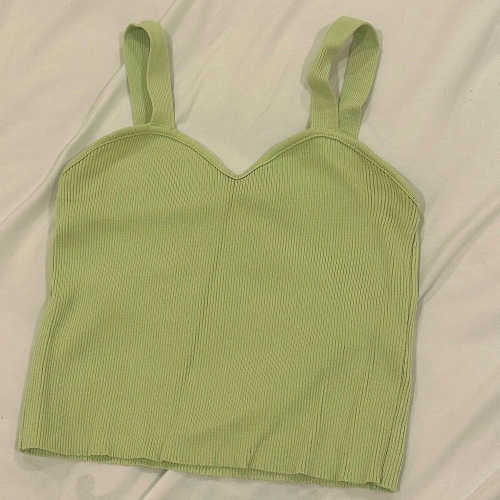 Zara Green Sweetheart Tank Top - Size Small